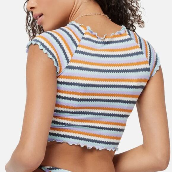 Anthropologie L*Space wildflower top crop top rashguard Y2K vibes dainty XL - Picture 2 of 8